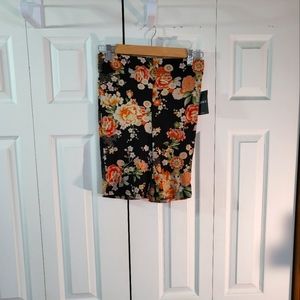 Forever 21 Floral Biker Shorts